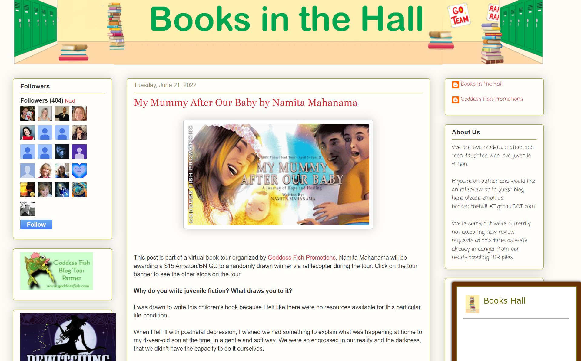 FEATURED IN BOOKS IN THE HALL BLOG POST